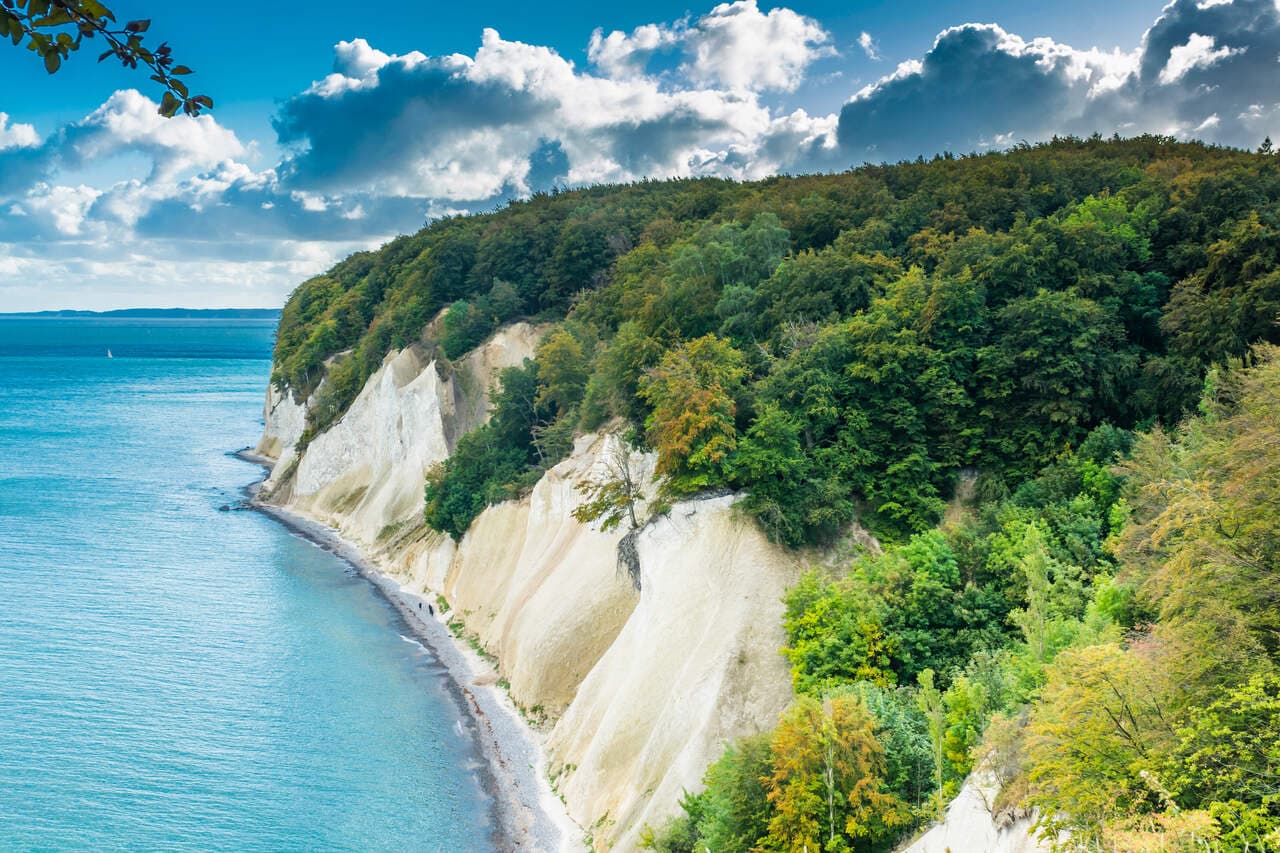 With the convertible over Rügen