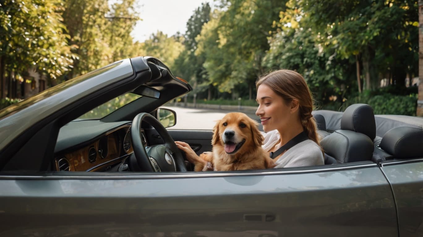 Convertible tours with dog