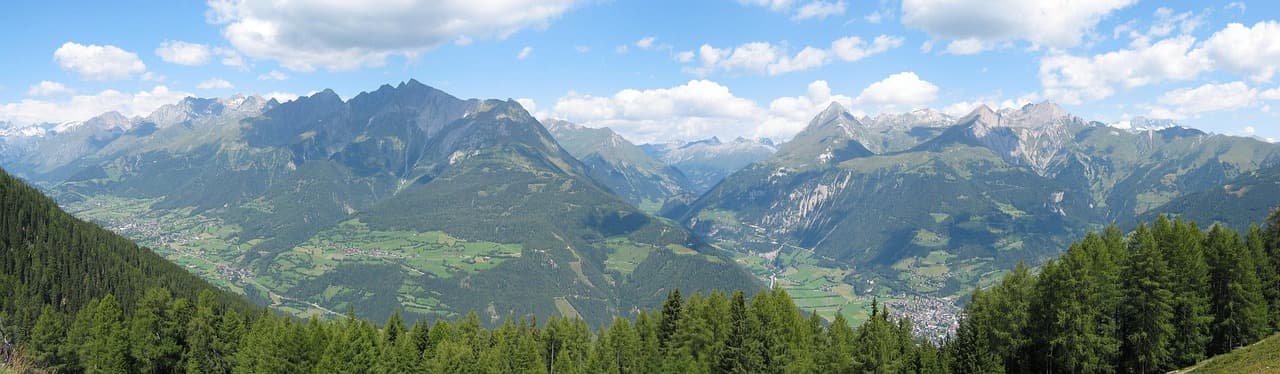 Driving through the Hohe Tauern National Park in a convertible